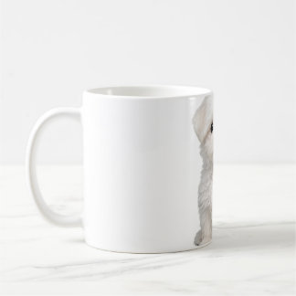 Mug Portrait de chiot maltais blanc et duveteux Amateu