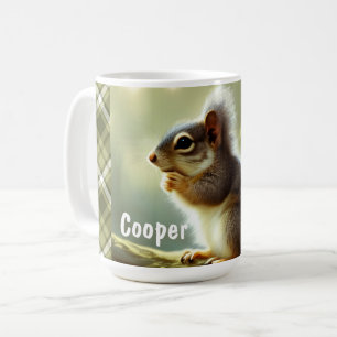 Mug Portrait de faune de bébé écureuil personnalisé