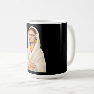 Mug Portrait de femme élégante   Illustration d'art cu
