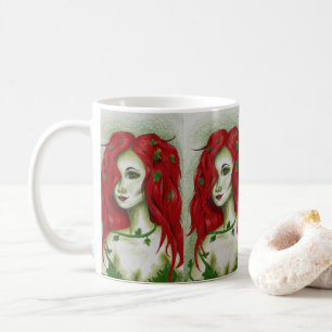 Mug Portrait de femme rousse mignonne Nymphe de l'Ivy