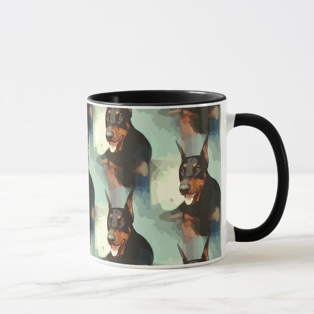 Mug Portrait de Pinscher de dobermann (Droite)