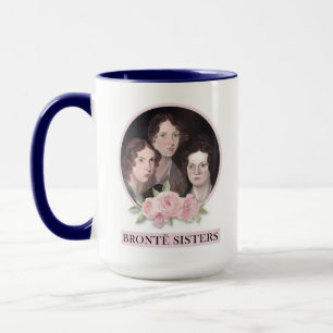 Mug Portrait de soeurs Bronte avec roses roses roses