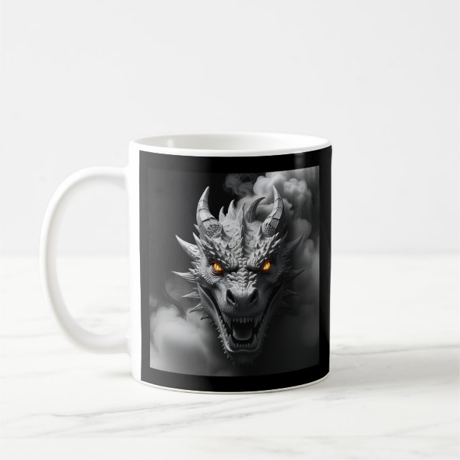 Mug Portrait de tête de dragon féroce (Gauche)