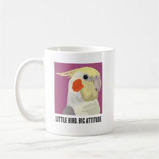 Mug Portrait drôle de petite Perruche à tête grise ave