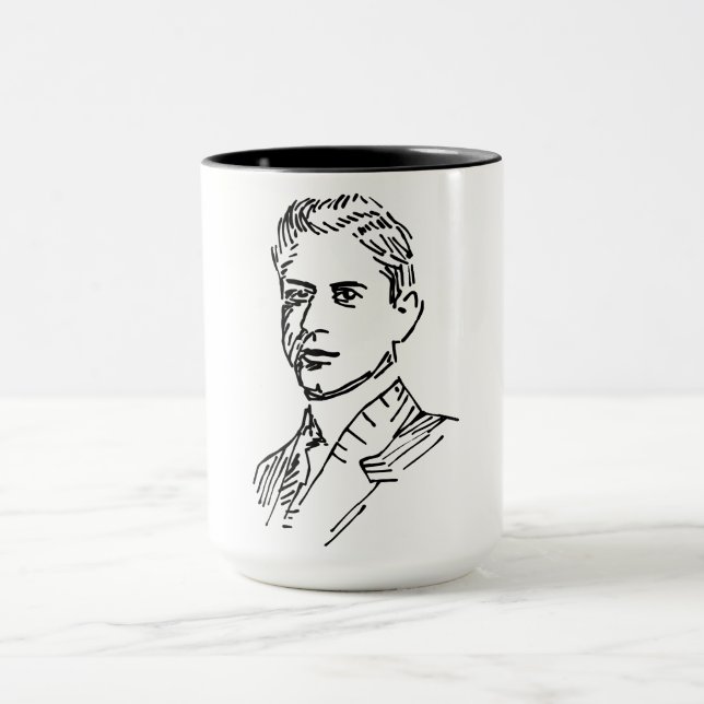 Mug Portrait du grand-maître d'échecs Jose Raul Capabl (Centre)