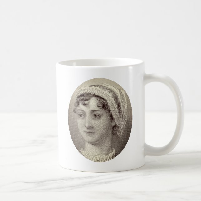Mug Portrait et citation de Jane Austen… rien mais thé (Droite)