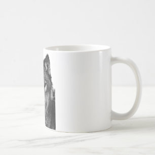 Mug Portrait noir et blanc Wolf