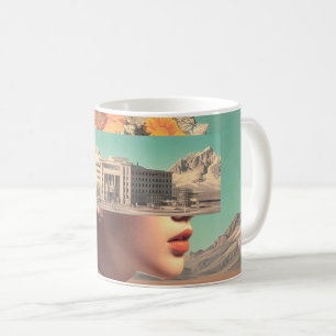 Mug Portrait surréaliste avec paysage architectural