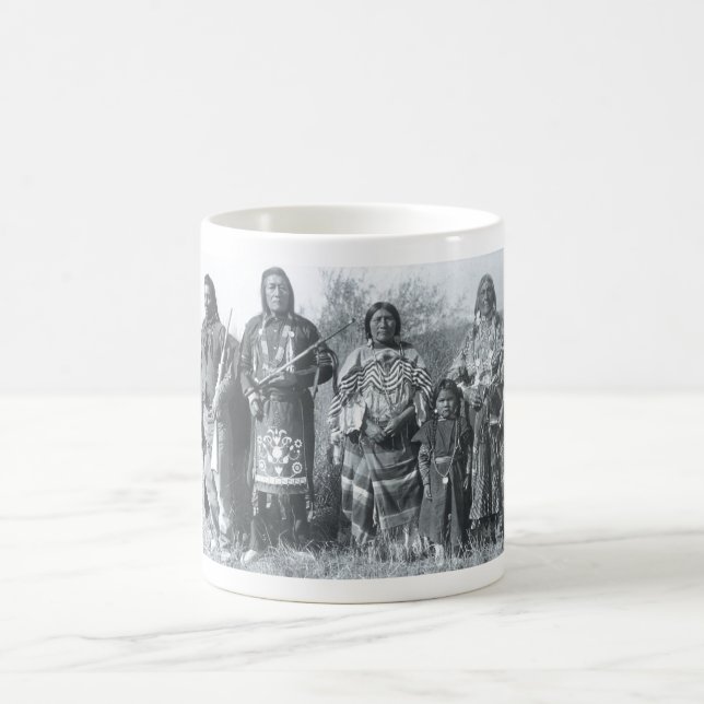 Mug Portrait vintage indien indigène (Centre)