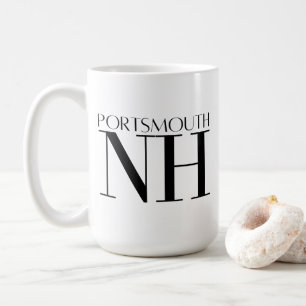 Mug Portsmouth New Hampshire Noir & Blanc