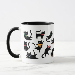 Mug pose de chats noirs