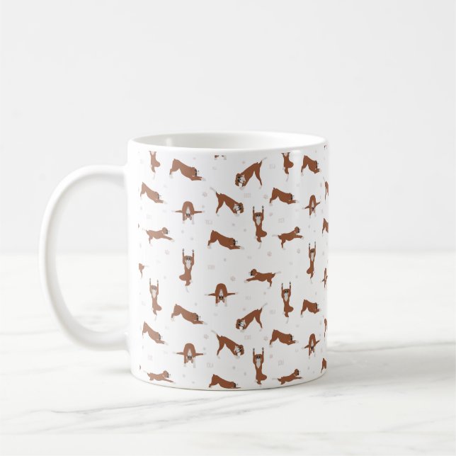 Mug Pose de yoga pour chien de boxe (Gauche)