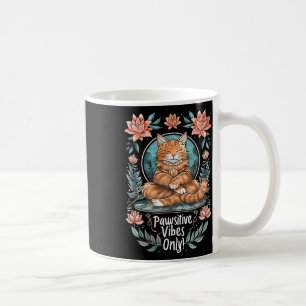 Mug Poses de yoga à vibrations positives Kitten Chat H