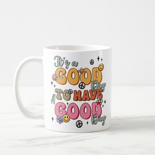 Mug Positivité rétro "C'est un bon jour" (Gauche)