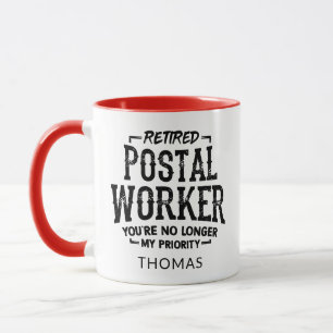 Mug Poste de travail à la retraite personnalisée