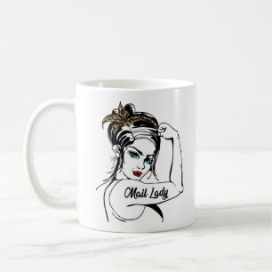 Mug Poste Employé du courrier Lady Leopard Rosie
