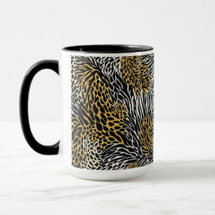Mug Poster de animal mixte Zebra Leopard Tiger Impress