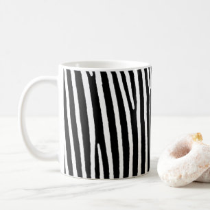 Mug Poster de animal Zèbre, Grandes noir et blanc.