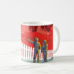 Mug Poster De L'Espace Rétro De Kepler-186f.