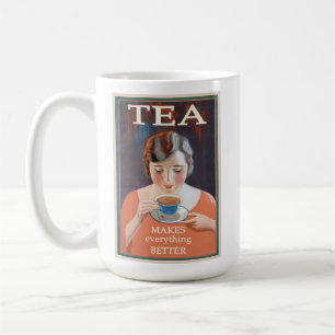 Mug Poster de thé chaud Vintage