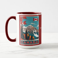 Poster de voyage du Canada texte personnalisé