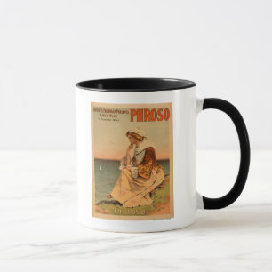 Mug Poster du Phroso Woman at Beach Theatre
