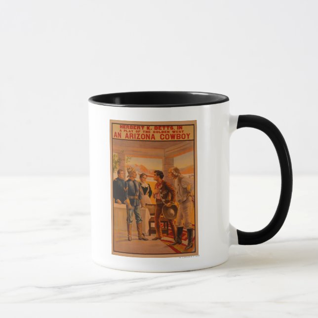 Mug Poster d'un Cowboy Western de l'Arizona (Droite)