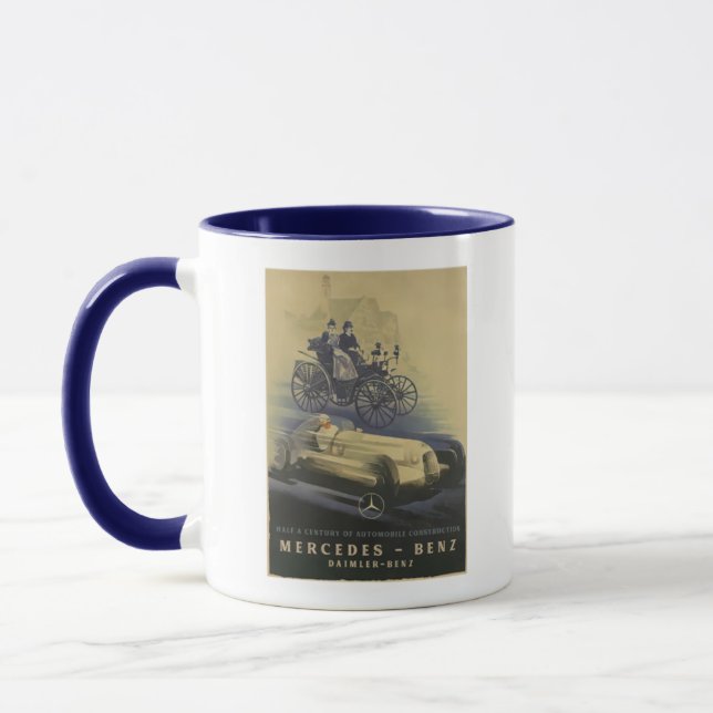 Mug Poster publicitaire vintage Mercedes Benz (Gauche)