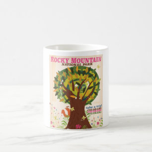 Mug Poster vintage du parc national des Rocheuses