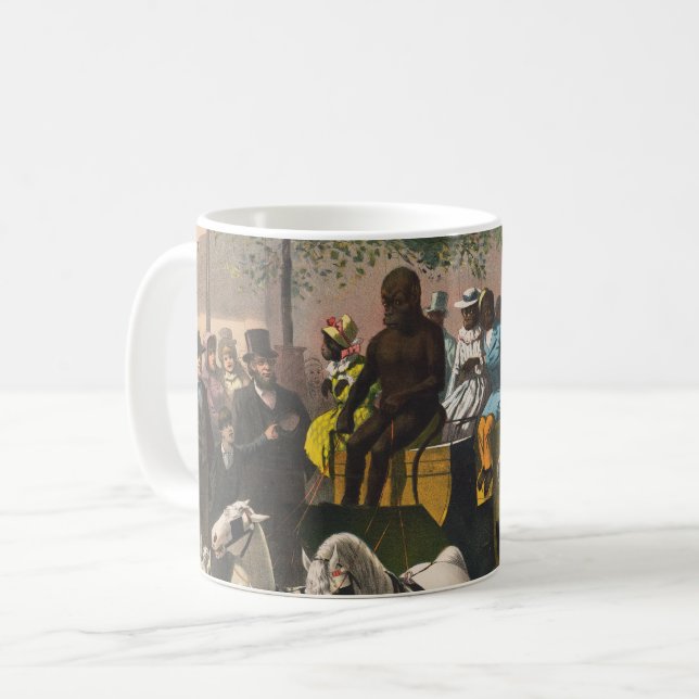 Mug Poster vintage D'Un Entraîneur Piloté Par Un Singe (Devant gauche)