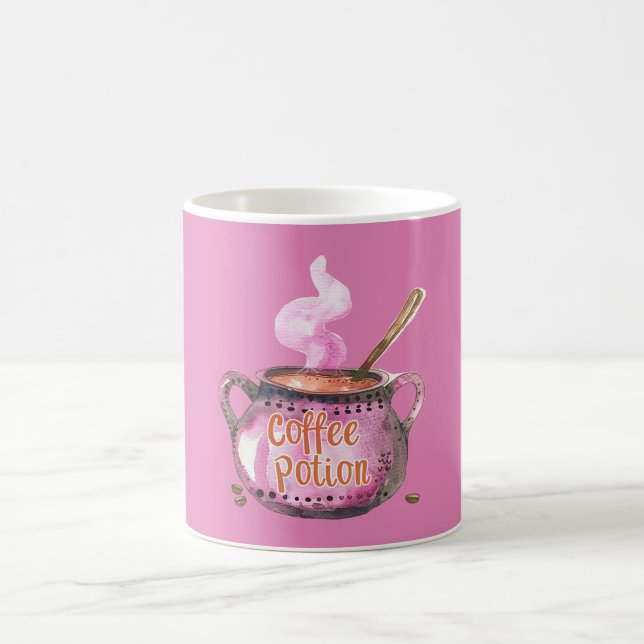 Mug Pot de potion de café rose (Centre)