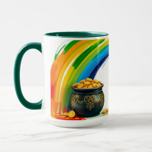 Mug Pot d'or rétro pièce chanceuse de la Saint-Patrick