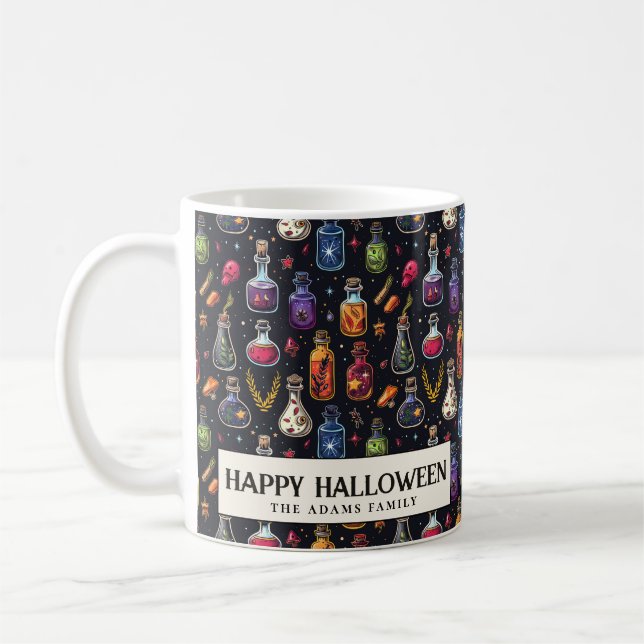 Mug Potions poison colorées Bouteilles Halloween (Gauche)