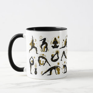 Mug Pots de yoga Noir & Or
