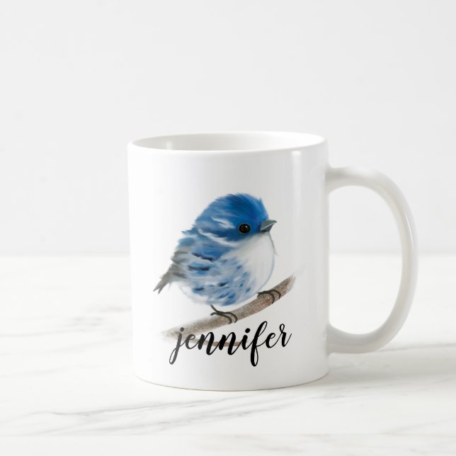 Mug Poudrière bleue personnalisée (Droite)