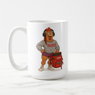 Mug Poule de gym enchaînée – Dessin humoristique de fi