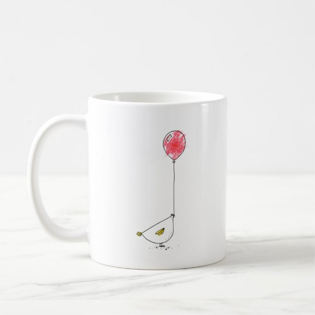 Mug Poulet avec croquis de ballon (Gauche)