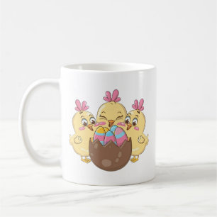Mug Poulet de Pâques mignonnes aux oeufs