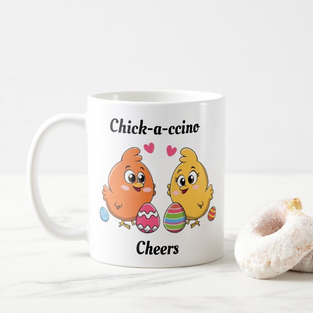 Mug Poulet de Pâques mignons (Avec donut)