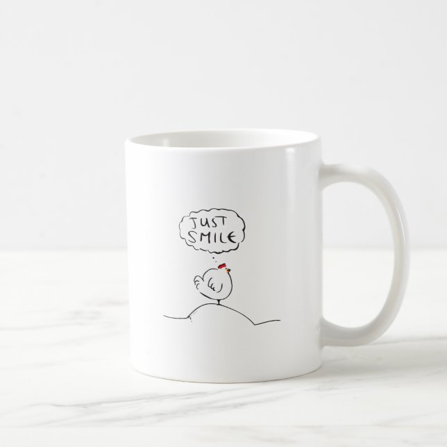 Mug Poulet de philosophie - juste sourire (Droite)