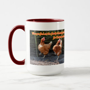 Mug Poulet et coq drôles Memes avec des images drôles