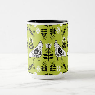 Mug Poulet Hen Folk Art