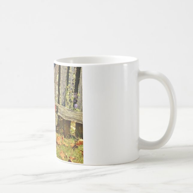 Mug Poulet noir et blanc dans la ferme (Droite)