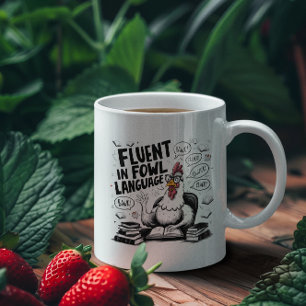 Mug Poulet qui parle fluent dans la langue faible