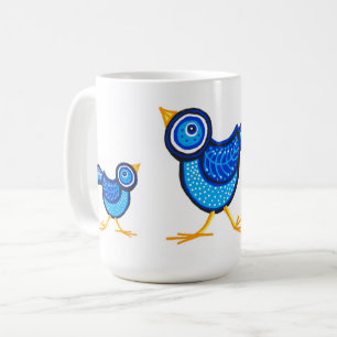 Mug Poulets bleus et poules mères