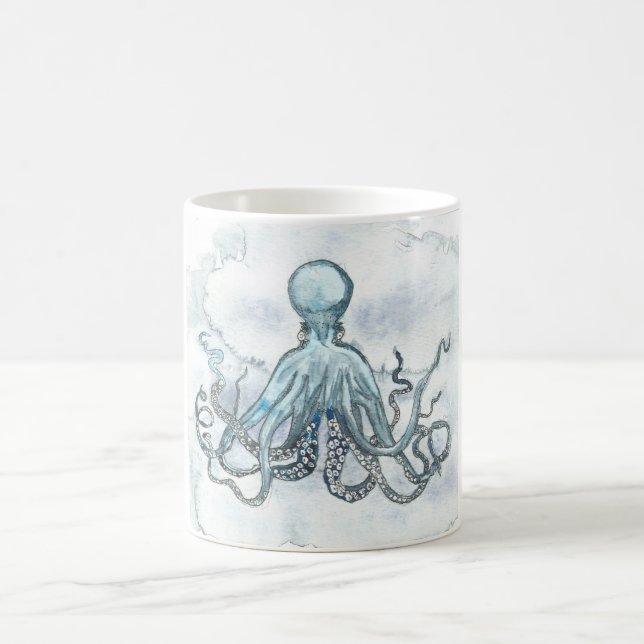 Mug Poulpe bleu plage en céramique de thé de café de (Centre)
