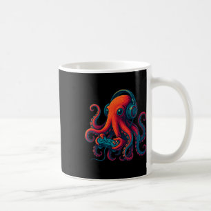 Mug Poulpe de jeu avec casque drôle de jeux vidéo G