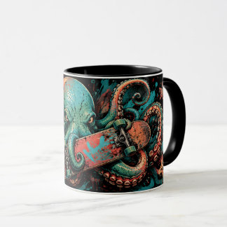 Mug Poulpe Géant Graffiti Art de Rue Océanique Cool
