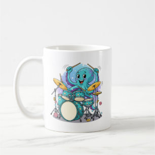 Mug Poulpe qui bat la mesure Dessin animé drôle Poulpe