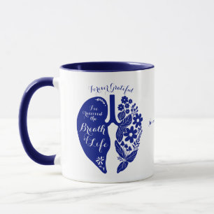 Mug Poumon Greffe Fleur Sauvage Souffle de Vie Sur Mes